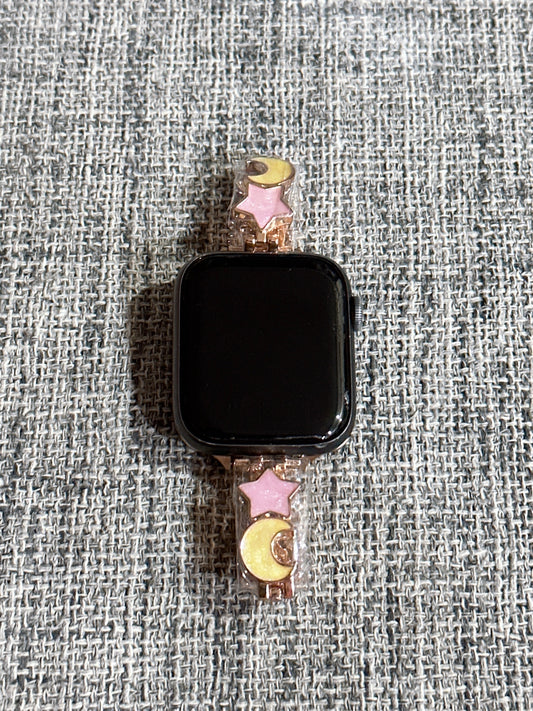 Star & Moon Rose Gold Apple Watch Band